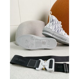 Dior Logo Printed Mesh Canvas Shoes Gray