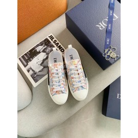 Dior Logo Printed Mesh Canvas Shoes For Women