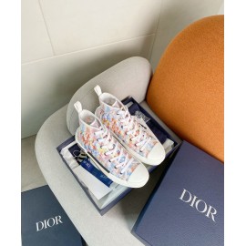 Dior Logo Printed Mesh Canvas Shoes For Women