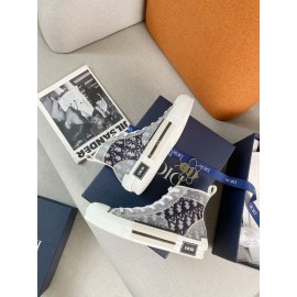 Dior Black Logo Printed Mesh Canvas Shoes