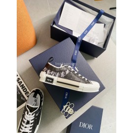 Dior Black Logo Printed Canvas Shoes