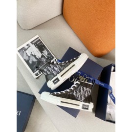 Dior Black Logo Printed Canvas Shoes
