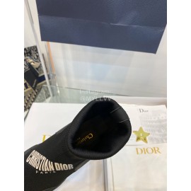 Dior Autumn Winter Elastic Socks Casual Shoes Black