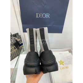 Dior Autumn Winter Elastic Socks Casual Shoes Gray