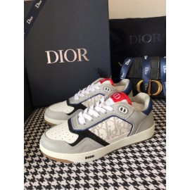 Dior New Leather Casual Shoes Gray