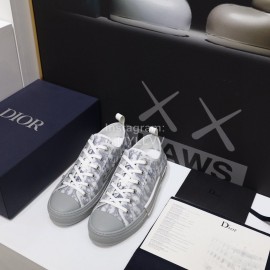 Dior New Printed Casual Shoes Gray