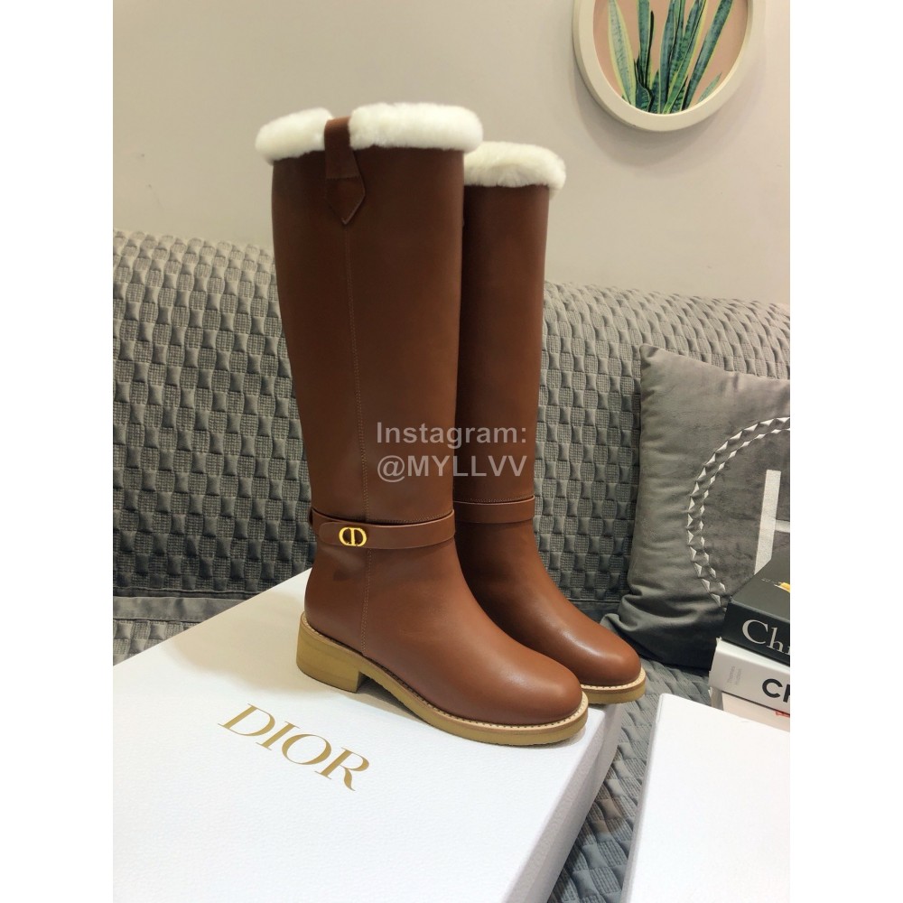 Dior Brown Calf Boots For Women