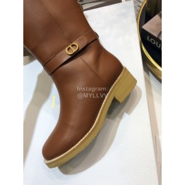 Dior Brown Calf Boots For Women
