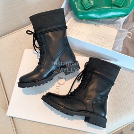 Dior Canvas Embroidered  Boots For Women