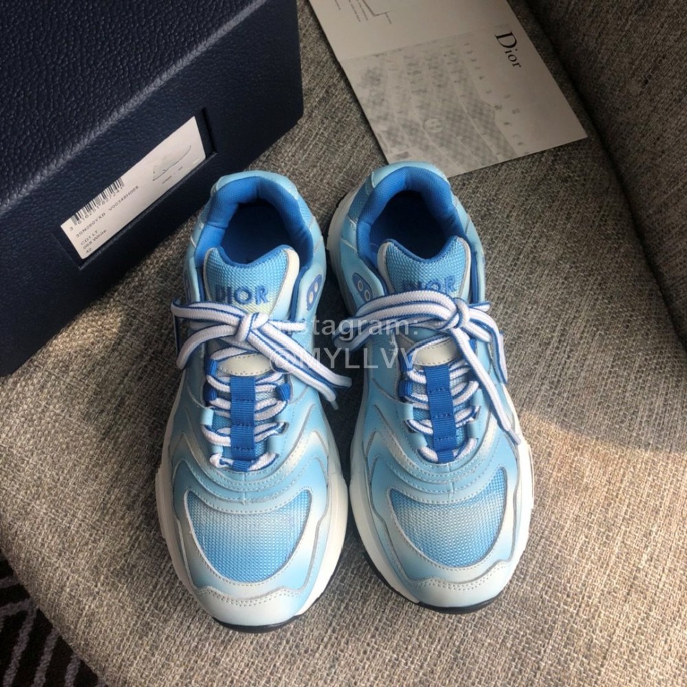 Dior New Leather Sneakers Blue