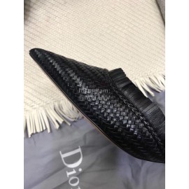Dior Black Woven High Heel Sandals