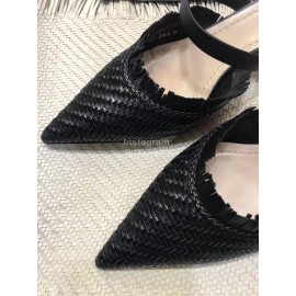 Dior Black Woven High Heel Sandals