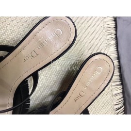 Dior Black Woven High Heel Sandals