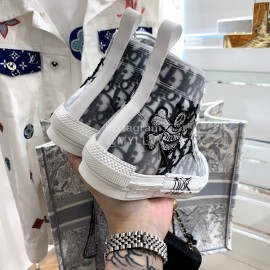 Dior Co Branded Stussy High Top Shoes