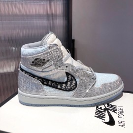 Dior Co Branded Aj High Top Sports Shoes