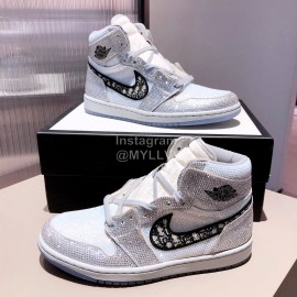Dior Co Branded Aj High Top Sports Shoes