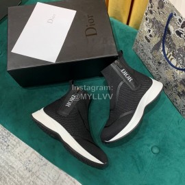Dior New Thick Soled Elastic Sock Boots Black