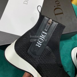 Dior New Thick Soled Elastic Sock Boots Black