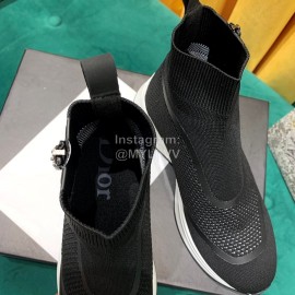 Dior New Thick Soled Elastic Sock Boots Black