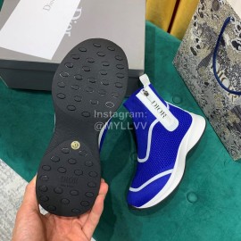 Dior New Thick Soled Elastic Sock Boots Blue