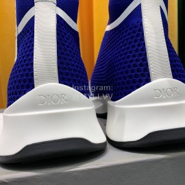 Dior New Thick Soled Elastic Sock Boots Blue