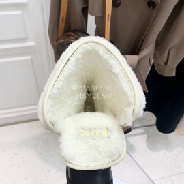 Dior Autumn And Winter New Calfskin Shell Head Wool Boots