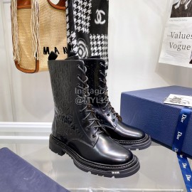 Dior Winter Embossed Leather Martin Boots For Men And Women