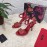 Dolce Gabbana New Sheepskin High Heel Sandals For Women Red
