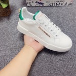 Dolce Gabbana New Silk Leather Casual Shoes For Men And Women Green