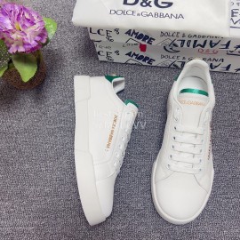 Dolce Gabbana New Silk Leather Casual Shoes For Men And Women Green