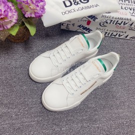 Dolce Gabbana New Silk Leather Casual Shoes For Men And Women Green