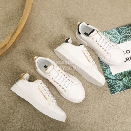 Dolce Gabbana New Silk Leather Casual Shoes For Men And Women Black