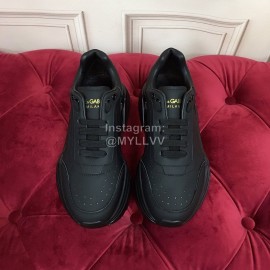 Dolce Gabbana Fashion Silk Leather Thick Soles Sneakers For Women Black