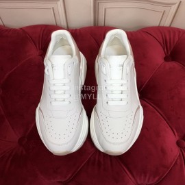 Dolce Gabbana Fashion Silk Leather Thick Soles Sneakers For Women Pink