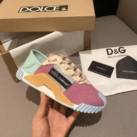 Dolce Gabbana Fashion Casual Sneakers For Women Rose Red