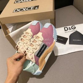 Dolce Gabbana Fashion Casual Sneakers For Women Rose Red