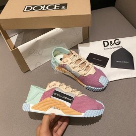 Dolce Gabbana Fashion Casual Sneakers For Women Rose Red