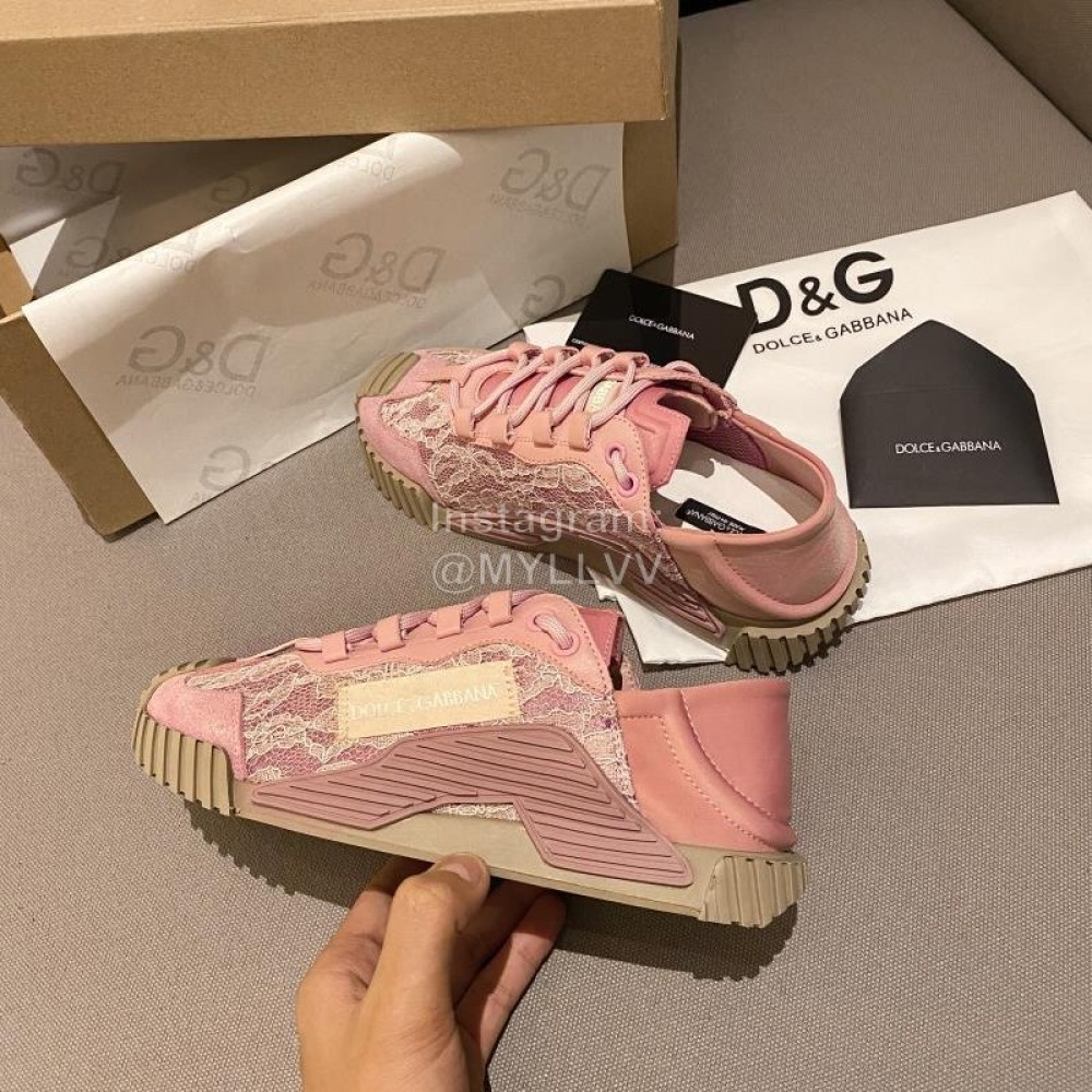 Dolce Gabbana Fashion Casual Sneakers For Women Pink