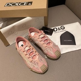 Dolce Gabbana Fashion Casual Sneakers For Women Pink