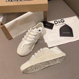 Dolce Gabbana Fashion Casual Sneakers For Women Beige