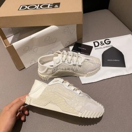 Dolce Gabbana Fashion Casual Sneakers For Women Beige