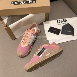 Dolce Gabbana Fashion Rose Red Casual Sneakers For Women 