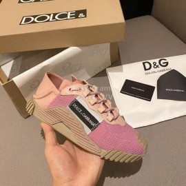 Dolce Gabbana Fashion Rose Red Casual Sneakers For Women 