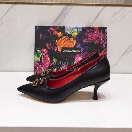 Dolce Gabbana Autumn New Calf High Heels For Women Black