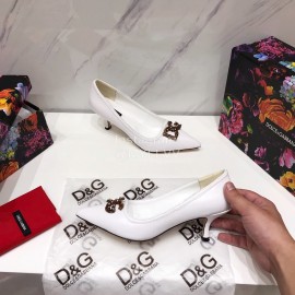 Dolce Gabbana Autumn New Calf High Heels For Women White