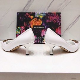 Dolce Gabbana Autumn New Calf High Heels For Women White