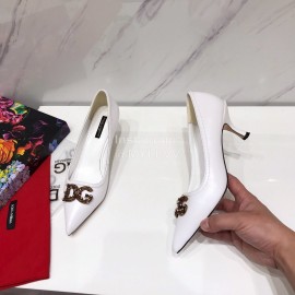 Dolce Gabbana Autumn New Calf High Heels For Women White