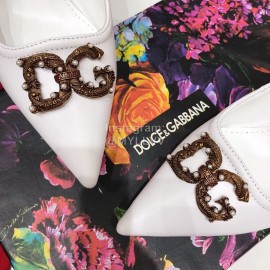 Dolce Gabbana Autumn New Calf High Heels For Women White