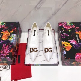 Dolce Gabbana Autumn New Calf High Heels For Women White