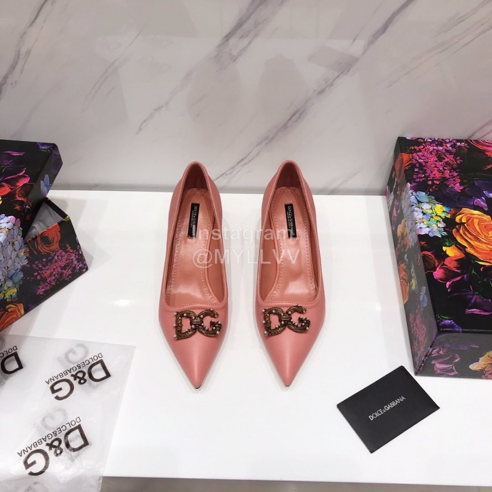 Dolce Gabbana Autumn New Calf High Heels For Women Pink